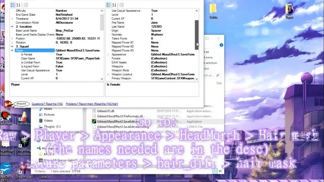 MODDING GUIDE: Hair Mods For Mass Effect 3