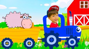 Синий трактор Песенки для детей Песенка про животных Обучающая песенка Звуки животных