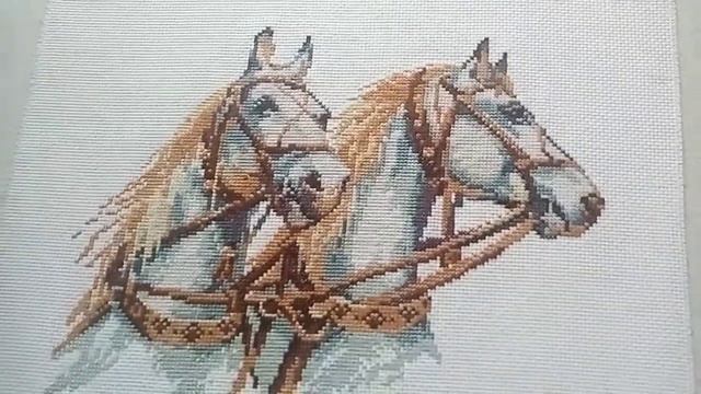 Пара лошадей. Джой сандей. Раритет риолис. Часть вторая. Вышивка крестом смотреть онлайн