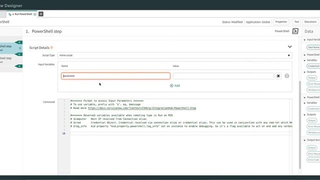 Integration hub : how to create PowerShell step and make use of it in Flows. смотреть онлайн