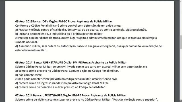 Concurso PMMG - Direito Penal Militar - Prof. Davi смотреть онлайн