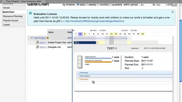 Atlassian JIRA Gantt-Chart Plugin: first steps смотреть онлайн