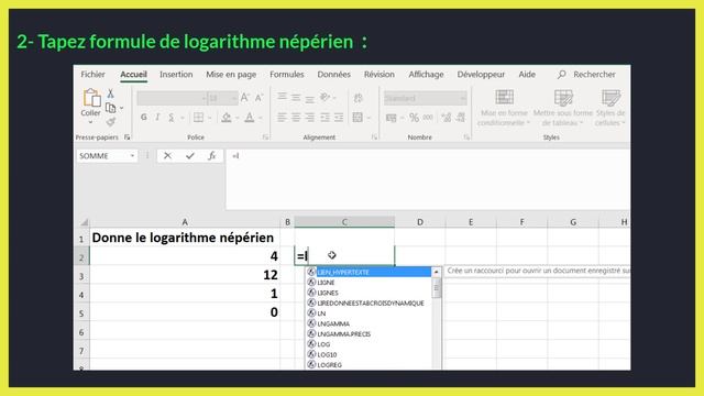 Comment utiliser logarithme népérien Excel смотреть онлайн