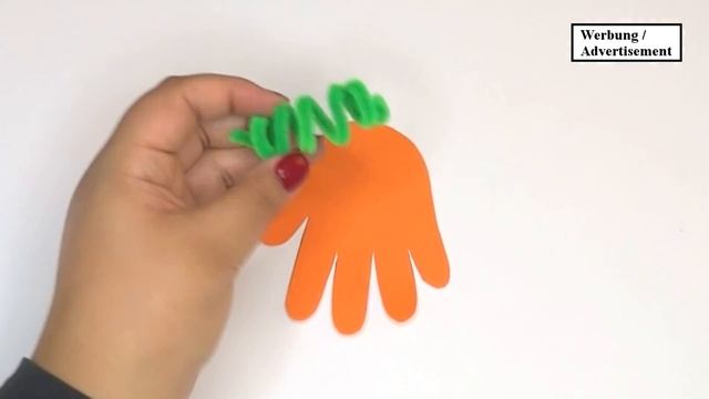 DIY Paper Pumpkin Handprint | Halloween Craft Ideas Last Minute | Autumn Decoration | Cute Craft смотреть онлайн