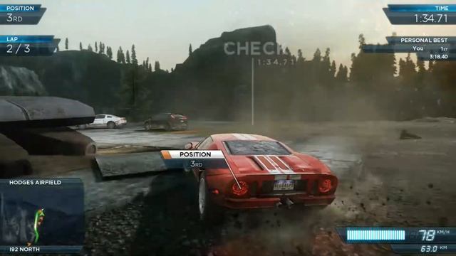 NFS Most Wanted: Ford GT - Crash Landing - Rank 3