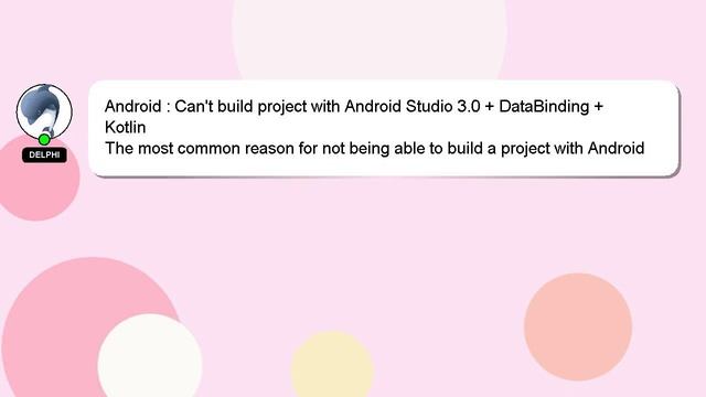Android : Can't build project with Android Studio 3.0 + DataBinding + Kotlin смотреть онлайн