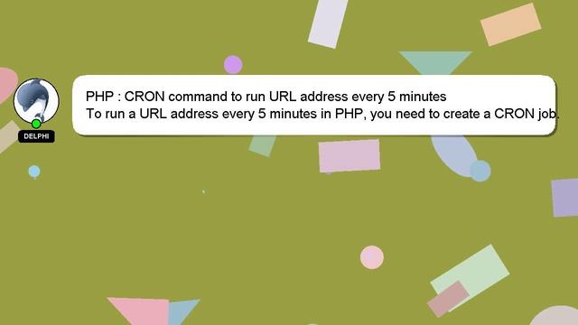 PHP : CRON command to run URL address every 5 minutes смотреть онлайн