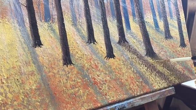 РИСОВАНИЕ МАСЛОМ | ВРЕЖ КИРАКОСЯН | «ОСЕННЕЕ СОЛНЦЕ» смотреть онлайн