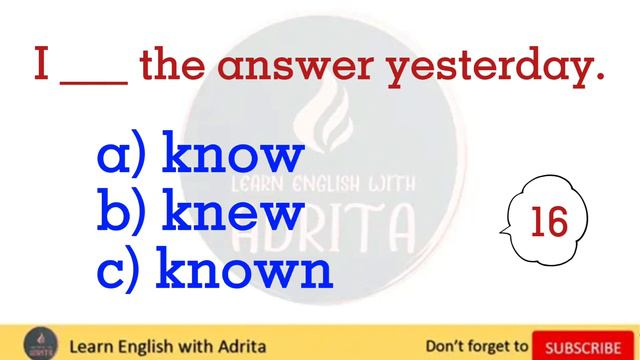 Irregular Verbs Quiz | Test Your English Level of Irregular Verbs смотреть онлайн