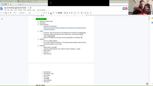 Kubernetes SIG CLI 20200311 смотреть онлайн