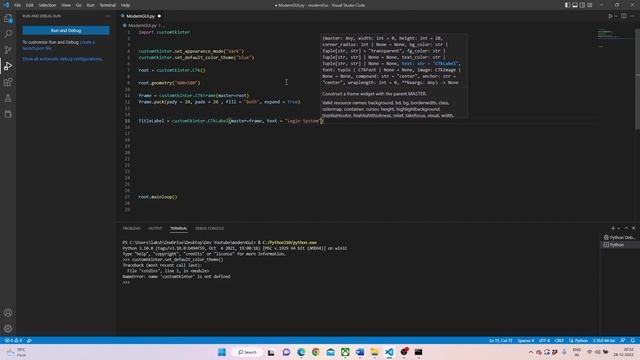 Modern user interface using Python: Tkinter newer version смотреть онлайн