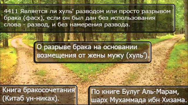 4411 Является ли хуль' разводом или просто разрывом брака фасх, если он был дан смотреть онлайн