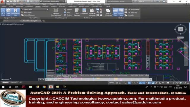 CREATING A NEW VIEW USING NEW VIEW TOOL IN AUTOCAD 2019 by CADCIM Technologies смотреть онлайн