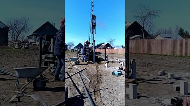 Дизель-Молот ДМ-240 забивает сваю 4 метра смотреть онлайн