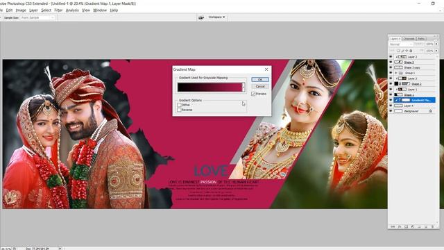 how to create wedding album design template in Photoshop beginner by Multitalent Video смотреть онлайн