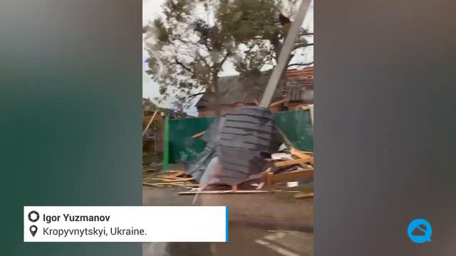 Tornado in Kirovograd Oblast, Ukraine смотреть онлайн