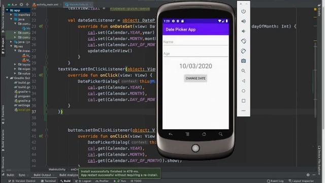 Ep. 24 - Update to Ep.23 Date Picker + Beautiful EditText (in Kotlin) : make TextView clickable смотреть онлайн