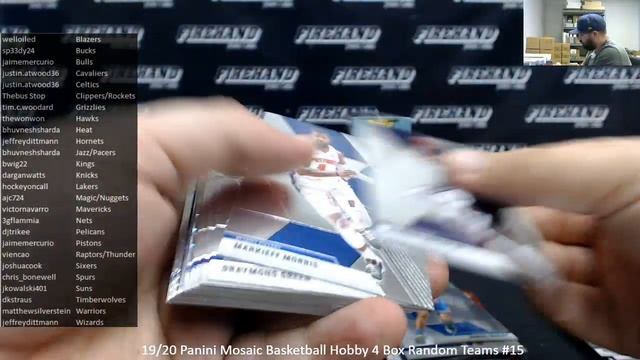 7/6/2020 19/20 Panini Mosaic Basketball Hobby 4 Box Random Teams #15 смотреть онлайн