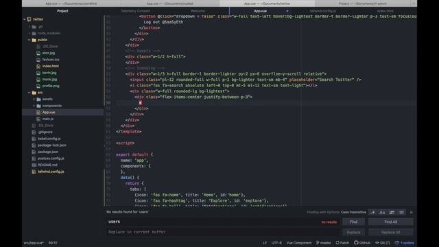 Build a twitter clone using vue.js and tailwind css! смотреть онлайн