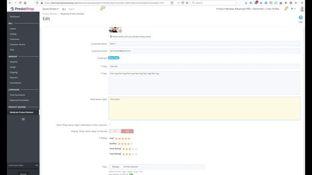 Prestashop module: Product Reviews Advanced PRO + Reminder + User Profile смотреть онлайн