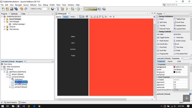 Java Swing Custom Side Tab Using Card Layout смотреть онлайн