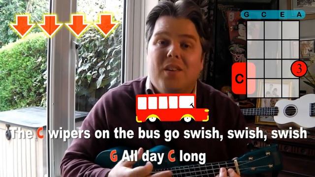 The Wheels on the Bus | Mr B's Ukulele Channel смотреть онлайн
