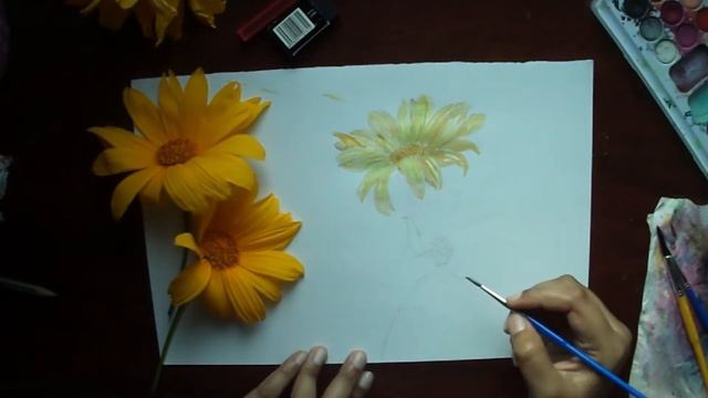 Painting Real Flower: Watercolour Art