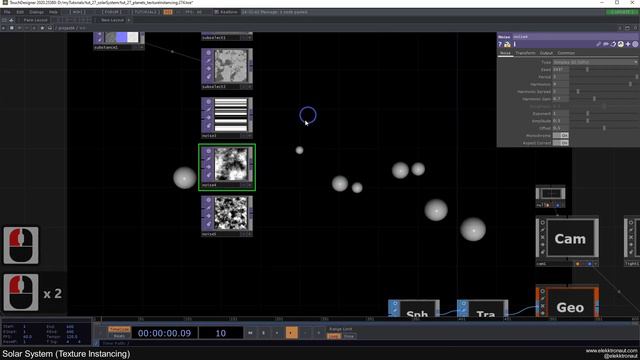 Солнечная система (экземпляр текстур) – Учебное пособие по TouchDesigner 27 смотреть онлайн