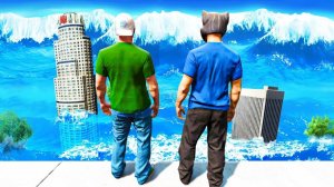 КАК СПАСТИ МУРКУ В ОГРОМНОМ ЦУНАМИ! ВЫЖИВАНИЕ КОНЕЦ СВЕТА  ГТА 5 МОДЫ РАЙЛЮХА