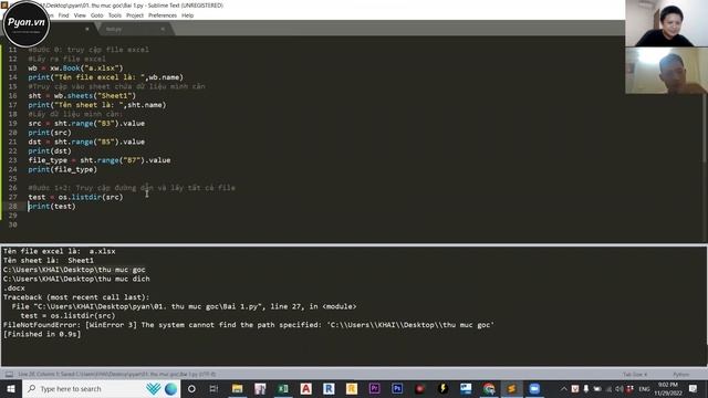 Python Thực Chiến Tập 1: Copy File từ một thư mục sang thư mục khác- Python Excel - Python Cơ Bản смотреть онлайн