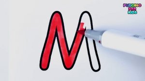 Coloring Glitter Alphabet A-Z  Learn ABCDEFGHIJKLMNOPQRSTUVWXYZ Coloring Page