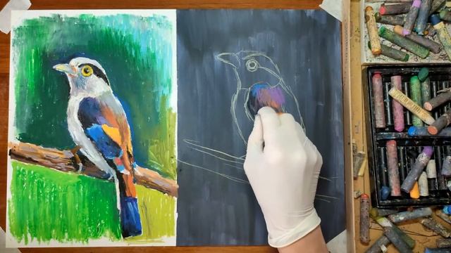 Масляная пастель. Основные способы работы. 2 часть смотреть онлайн