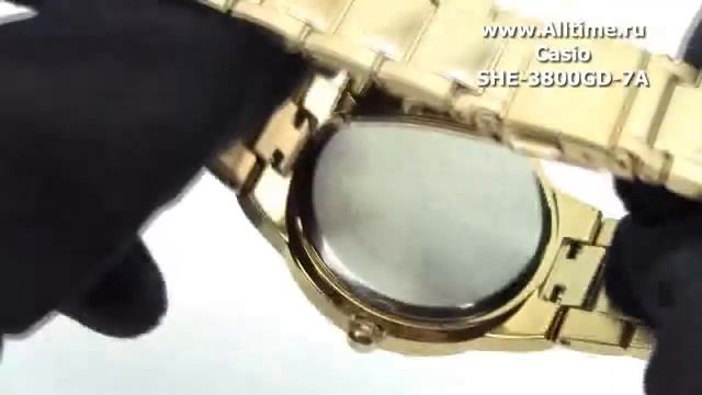 Женские японские наручные часы Сasio SHE-3800GD-7A смотреть онлайн