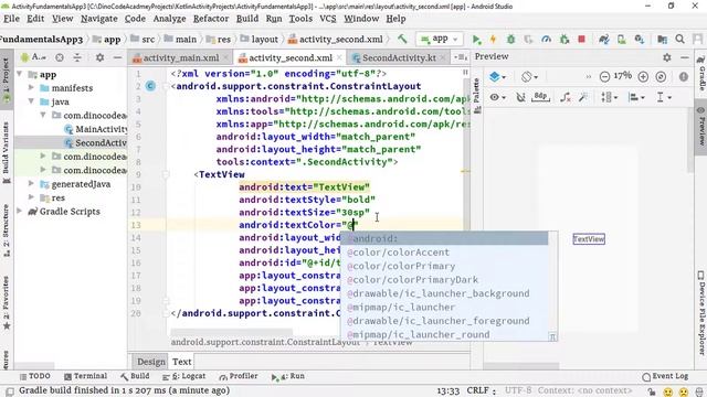 5. App with kotlin to Start the Another Activity by using Intent in Android | Part: 5 смотреть онлайн