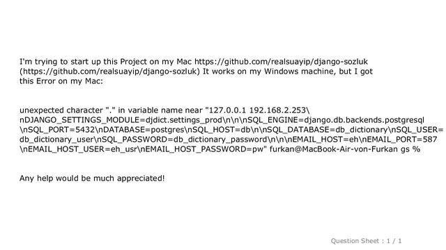 Django : Starting Django with docker unexpected character смотреть онлайн