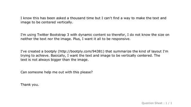CSS : Twitter Bootstrap 3, vertically center content смотреть онлайн