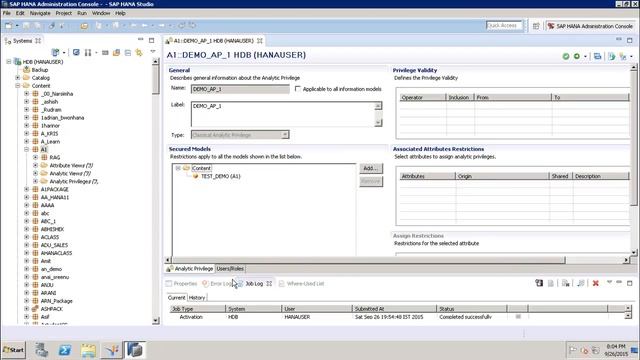 SAP HANA - Analytic Privilege смотреть онлайн