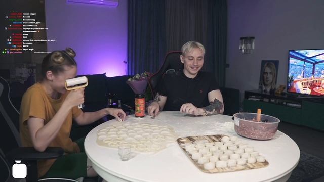 Стрим Follentass 25.07.2022 кукинг стрим, лепим пельмени