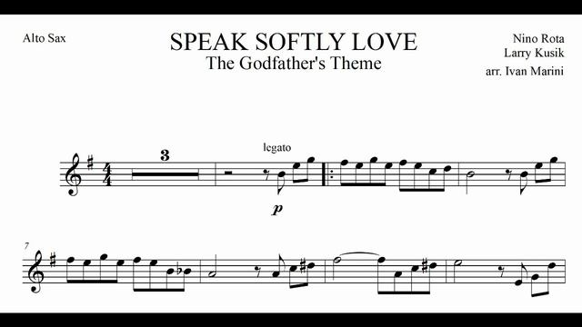 Speak Softly Love (The Godfather's Theme) - Backing track for Alto Sax смотреть онлайн