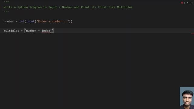 Write a Python Program to Input a Number and Print its First Five Multiples смотреть онлайн