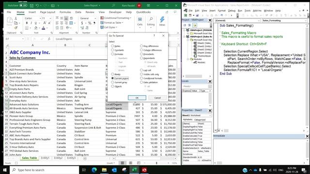 A Dynamic VBA Macro to format Sales Reports смотреть онлайн