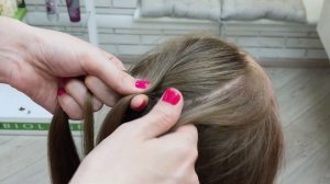 Простое плетение рыбий хвост. Коса колосок. Легкое плетение на каждый день.