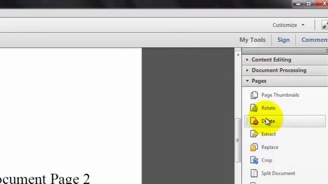 How to delete pages from a multi-page PDF document using Adobe Acrobat Pro 11 | Pixascene смотреть онлайн