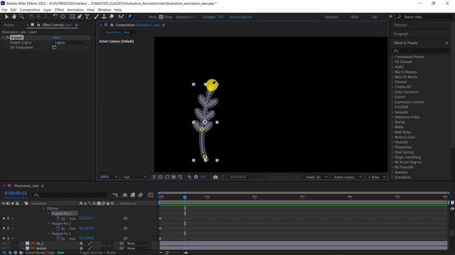 Часть 7 | Анимация растения в After Effects | Анимация иллюстрации в after effects смотреть онлайн