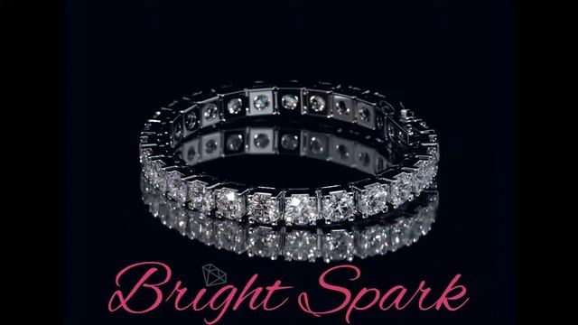 Браслет с муассанитами 5мм на 17 карат Jasmine от Bright Spark смотреть онлайн