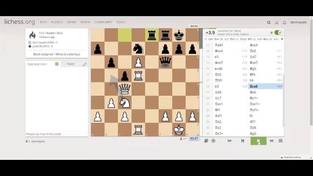 27 Moves Scotch Game Chess At Lichess - Blitz Game With 5/0 Ep11
