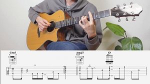 【TAB】Just the Two of Us - FingerStyle Guitar ソロギター【タブ】