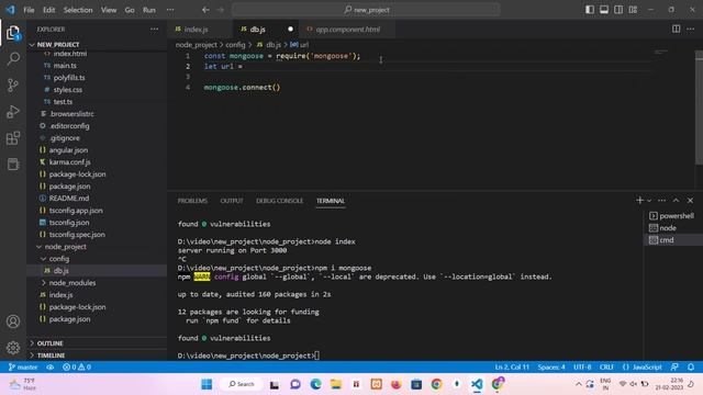 Setup Express and connect MongoDB in NodeJS(MEAN Stack Project Setup)#Angular #nodejs смотреть онлайн