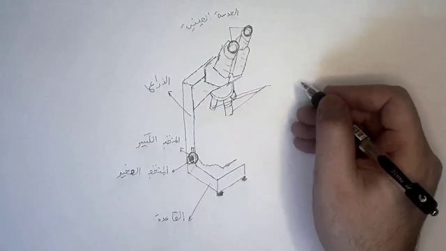 طريقة رسم أجزاء المجهر الضوئي المركب علوم الصف الأول المتوسط #drawing