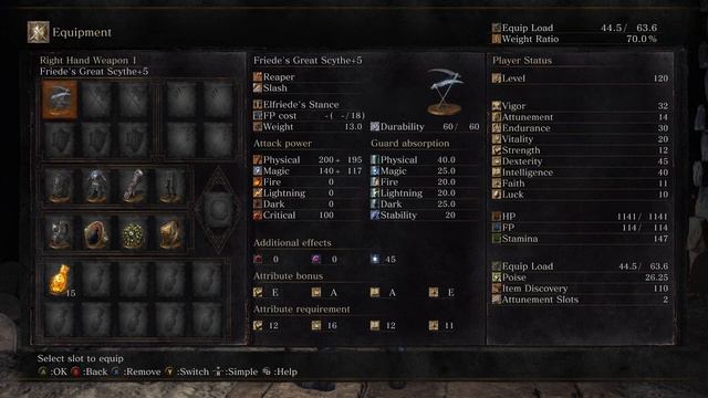 DARK SOULS 3 | Friede's Great Scythe(+5) Build/Guide